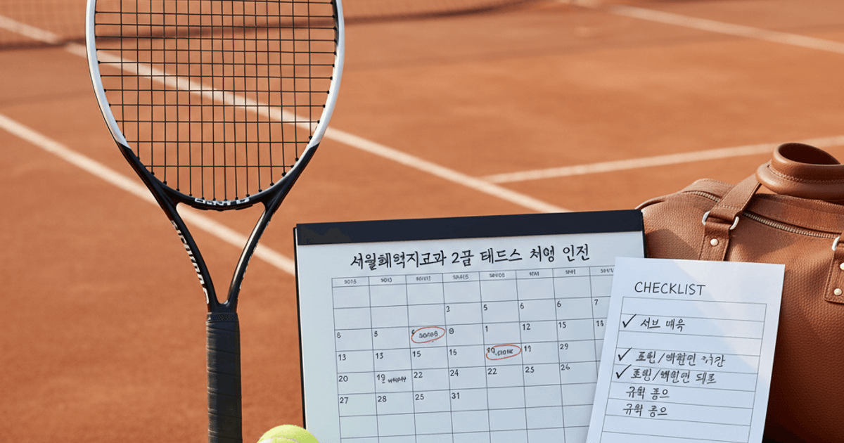 2026 생활체육지도자 2급 테니스 시험 일정 확정 - 접수부터 연수까지