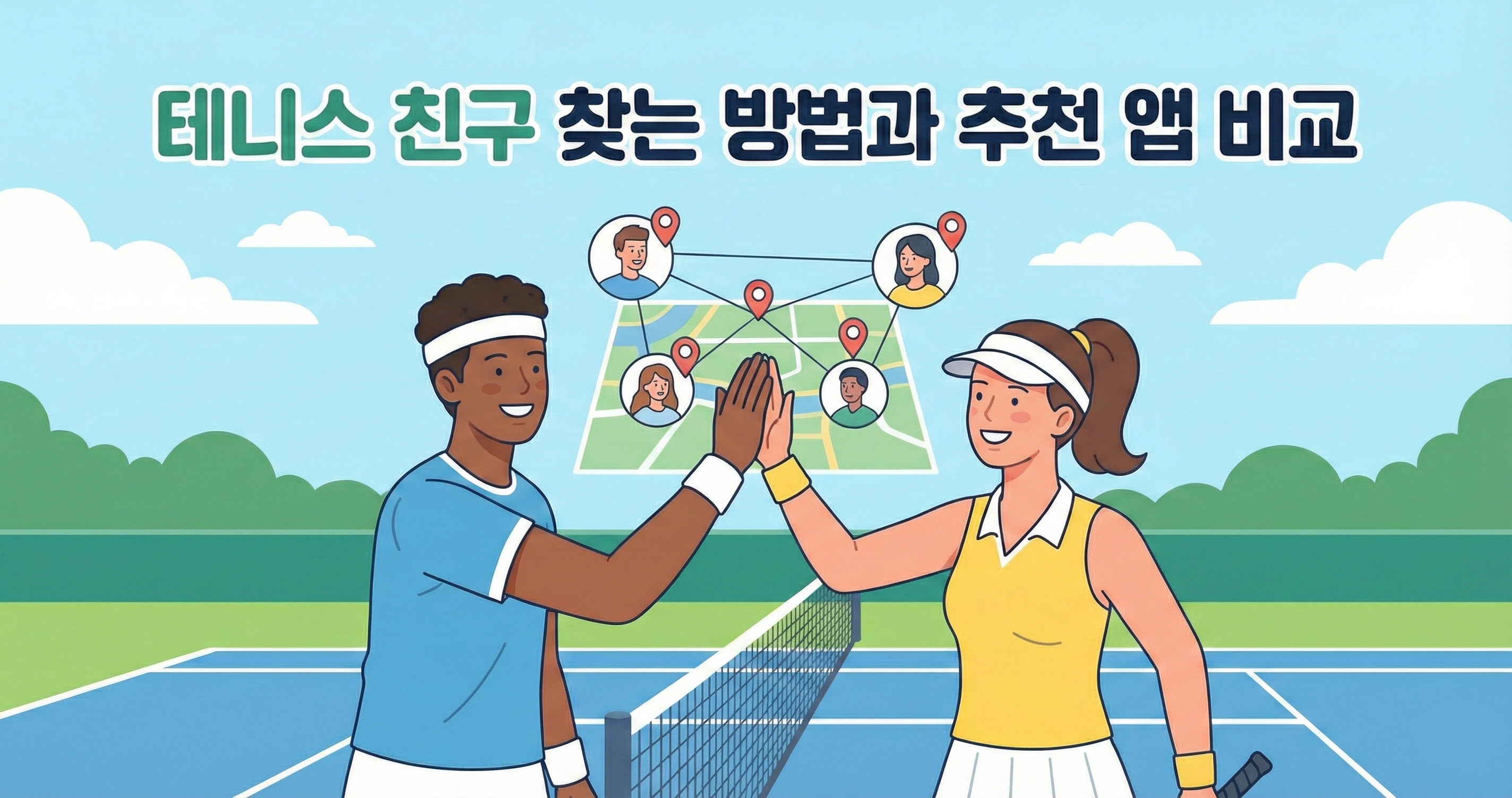 테니스 친구 찾는 방법과 추천 앱 비교